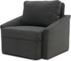 DOMO. collection Sessel Relax Box, Polstersessel mit Boxspringfederung und Schlaffunktion, Armsessel, Cocktailsessel, Loungesessel, 108 x 96 x 86 cm (BxTxH), dunkelgrau Bild 3