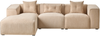 Beliani 'DOLVA' Ecksofa 3-Sitzer Cord Beige rechtsseitig Bild 4