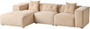 Beliani 'DOLVA' Ecksofa 3-Sitzer Cord Beige rechtsseitig Bild 5