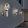 LED Wandlampe, silber, Edelstahl, Effekt, H 31,7 cm Bild 3