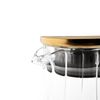 Karaffe aus Glas 1,8 Liter Riffle Design mit goldenem Henkel und Deckel Bild 2