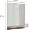 Badspiegel Marelle Greige 60 x 67 cm mit Regal Vicco Bild 3