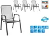 MFG 'Mec-Stor' Streckmetall-Stapelstuhl 4-er Set, Metall anthrazit, 96 x 73 x 57 cm Bild 3