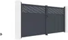 Vente-unique - BAZIO Eingangstor Metall Grau - B 4,6 cm x H 176 cm x L 392 cm Bild 5