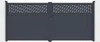 Vente-unique - BAZIO Eingangstor Metall Grau - B 4,6 cm x H 176 cm x L 392 cm Bild 3