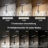 Lapalife LED Leselampe Akku Buchlampe Breites Licht, Klemmlampe mit 3 Farben & 10 Helligkeit, LED fest integriert, USB Aufladbar, Schwanenhals, Augenschonendes, für Nachtlesen ins Bett Bild 4