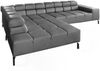 KAWOLA Sofa NELSON Ecksofa Leder anthrazit Recamiere links 72 x 216 x 321 cm Bild 3