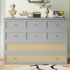 Bett Schrankbett 140x200 cm – umbaubares Plattformbett aus MDF und Kiefernholz mit großem Stauraum, Schublade und USB, Grau Bild 2