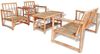 vidaXL 4-tlg. Garten-Lounge-Set mit Auflagen Bambus 43159 Bild 2