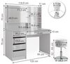 Vicco 'Sherry' Schminktisch mit LED-Lichterkette und Hocker, Holzspanplatte weiß, hochglanz, 120 x 55 x 75 cm Bild 3