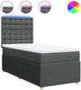 vidaXL Boxspringbett mit Matratze Dunkelgrau 80x200 cm Stoff 3294198 Bild 2
