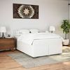 vidaXL Boxspringbett mit Matratze Weiß 140x190 cm Kunstleder 3288421 Bild 4