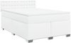 vidaXL Boxspringbett mit Matratze Weiß 140x190 cm Kunstleder 3288421 Bild 3