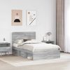 vidaXL Bettrahmen Graues Sonoma 120 x 200 cm Massives Kiefernholz 3412511 Bild 3