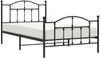 vidaXL Bettgestell mit Kopf- und Fußteil Metall Schwarz 100x200 cm 353452 Bild 4