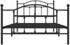 vidaXL Bettgestell mit Kopf- und Fußteil Metall Schwarz 100x200 cm 353452 Bild 5