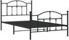 vidaXL Bettgestell mit Kopf- und Fußteil Metall Schwarz 100x200 cm 353452 Bild 3