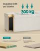 SONGMICS Sitzbank mit Stauraum, Hocker faltbar, 38 x 110 x 40 cm, Aufbewahrungsbox mit Deckel, Fußhocker 112 L, Samt, bis 300 kg belastbar, Flur Wohnzimmer Schlafzimmer Bild 5