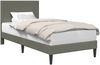 vidaXL Bettrahmen mit Kopfteil Hellgrau 90x200 cm Cordstoff 42027712 Bild 2