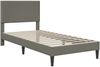 vidaXL Bettrahmen mit Kopfteil Hellgrau 90x200 cm Cordstoff 42027712 Bild 3