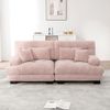 Ecksofa in Pink aus Chenille, modulares Sofa mit tiefem Sitz und Kissen,220x77x81 cm Bild 3
