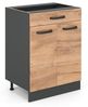 Küchenunterschrank R-Line Goldkraft Eiche 60 cm mit Schublade, ohne Arbeitsplatte Vicco Bild 4