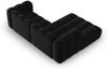 Micadoni Modulares Ecksofa Lupine 3-Sitzer Links Samtstoff Salvador Schwarz Bild 4