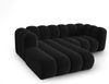 Micadoni Modulares Ecksofa Lupine 3-Sitzer Links Samtstoff Salvador Schwarz Bild 3