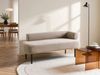 Rechtsseitige Chaiselongue MIRMANDE Stoff Hellbraun Bild 3