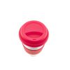 Kaffeebecher To Go, Porzellan Coffee to go Becher mit Deckel 250ml Pink Bild 3