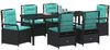 vidaXL Garten Essgruppe 7 pcs Schwarz Poly-Rattan 3381063 Bild 3