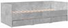 vidaXL Tagesbett mit Schubladen ohne Matratze Betongrau 90x190 cm 3280828 Bild 3