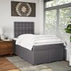 vidaXL Boxspringbett mit Matratze Grau 120x200 cm Kunstleder 3293018 Bild 4