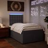 vidaXL Boxspringbett mit Matratze Grau 120x200 cm Kunstleder 3293018 Bild 5