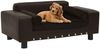 vidaXL Hundesofa, Plüsch und Kunstleder, Braun, 31 x 43 x 81 cm Bild 1