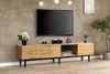 Moderner TV-Schrank mit Holzmaserung,Holzfarbe,175×31×41 cm,modernes Design, viel Stauraum Bild 2