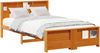vidaXL Bettrahmen mit Kopfteil Wachsbraun 120 x 190 cm Holzwerkstoff 877247 Bild 2