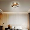 LED Deckenlampe, Metall schwarz, Kristalle, Holzoptik, D 34,5 cm Bild 2