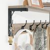 Moderne Wandgarderobe mit 7 Haken und Ablage, Wandregal für Flur und Wohnzimmer Bild 4