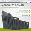 Juskys Rope Stühle 2er Set - Gartenstühle mit Seilgeflecht & Polster - wetterfester & bis 160 kg belastbar - Stahl mit Pulverbeschichtung - Dunkelgrau Bild 4