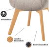 DUBI Möbel Polsterstuhl Mika-Nele (2 St), Eiche geölt, 360° drehbar im 2er-Set Bild 4