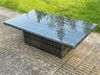 Fimous 9-Sitzer Hoher Rücken höhenverstellbarer Tisch Ecksofa Set Gartenmöbel Fußhockern Dunkelgrau Gemischt Bild 3
