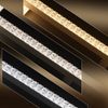 ZMH LED Deckenleuchte Wohnzimmer Schwarz 75CM Einstellbar Moderne Kristall Schlafzimmer Lampe Design Innen Lampe mit Bild 2