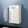 LANZET K3 Waschbeckenunterschrank Gäste WC 44 cm breit, Weiß, Türanschlag rechts Bild 2