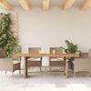 vidaXL Gartentisch mit Akazienholz-Platte 190x80x74 cm Poly Rattan 365311 Bild 3