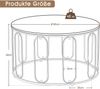 MCombo Metallmöbel Couchtisch Beistelltisch Sofatisch Kaffeetisch 2147, rund, Montag-freundlich, Industriedesign, MDF-Holzwerkstoff, Schwarz, Ø 80 cm Bild 5