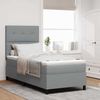 vidaXL Boxspringbett mit Kopfteil Hellgrau 90 x 190 cm Stoff 3339350 Bild 1