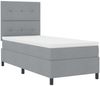 vidaXL Boxspringbett mit Kopfteil Hellgrau 90 x 190 cm Stoff 3339350 Bild 5