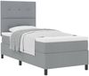 vidaXL Boxspringbett mit Kopfteil Hellgrau 90 x 190 cm Stoff 3339350 Bild 2