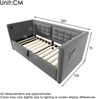 Merax Daybett Hydraulisches Polsterbett 90x190cm mit USB & Type C, Schlafsofa Tagesbett mit Ablagefächer, Einzelbett Jugendbett, Samt, Grau Bild 4